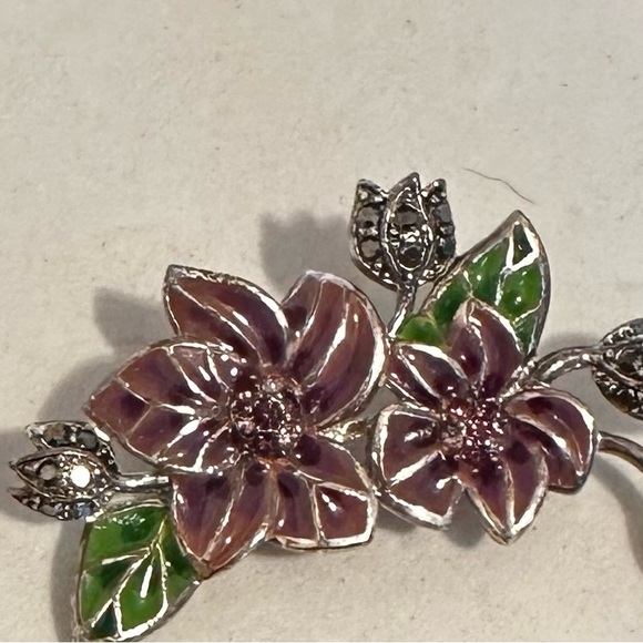 Enamel vintage brooch
